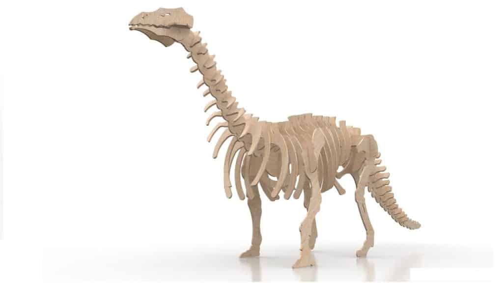 Rompecabezas 3D Brontosaurio 6 mm — vector para corte CNC