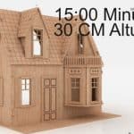 Casa con ático - Vector descarganle para corte CNC y grabado laser gratis | Stanser