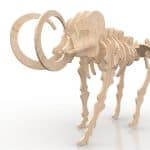 Vector descargable para reproducir Rompecabeza 3D mamut. Utiliza máquina de corte CNC para la realización de este proyecto.