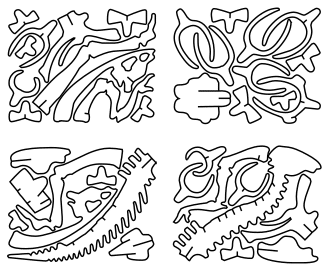 Vector descargable para reproducir un Rompecabezas 3D Parasaurolophus. Utiliza máquina de corte CNC para la realización de este proyecto.