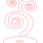 vector descargable para reproducir un árbol exhibidor decorativo. Utiliza tu máquina de corte CNC para la realización de este proyecto.