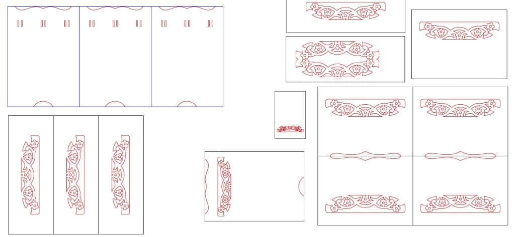 Caja lapicera — vector para corte CNC