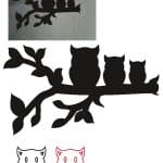 Rama con búhos - Vector descarganle para corte CNC y grabado laser gratis | Stanser