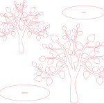 vector descargable para reproducir un árbol de hoja ovada. Utiliza tu máquina de corte CNC para la realización de este proyecto.