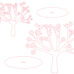 vector descargable para reproducir un árbol decorativo con flores y aves. Utiliza tu máquina de corte CNC para la realización de este proyecto.