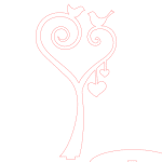 vector descargable para reproducir un árbol de corazón con aves decorativas. Utiliza tu máquina de corte CNC para la realización de este proyecto.
