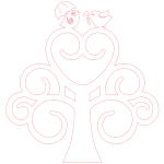 vector descargable para reproducir un árbol del amor y la amistad. Utiliza tu máquina de corte CNC para la realización de este proyecto.