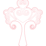 vector descargable para reproducir un árbol decorativo con corazones. Utiliza tu máquina de corte CNC para la realización de este proyecto.