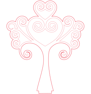 Árbol con corazones 2