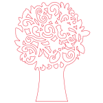 vector descargable para reproducir un árbol decorativo. Utiliza tu máquina de corte CNC para la realización de este proyecto.
