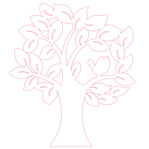 vector descargable para reproducir un árbol decorativo. Utiliza tu máquina de corte CNC para la realización de este proyecto.