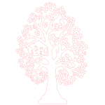 vector descargable para reproducir un árbol frondoso con flores. Utiliza tu máquina de corte CNC para la realización de este proyecto.