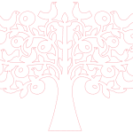vector descargable para reproducir un árbol decorativo robusto con aves. Utiliza tu máquina de corte CNC para la realización de este proyecto.