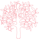 vector descargable para reproducir un árbol con hojas decorativas. Utiliza tu máquina de corte CNC para la realización de este proyecto.