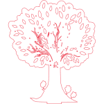vector descargable para reproducir un árbol frondoso decorativo. Utiliza tu máquina de corte CNC para la realización de este proyecto.