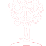 vector descargable para reproducir un árbol decorativo con círculos y el símbolo peace and love. Utiliza tu máquina de corte CNC para la realización de este proyecto.