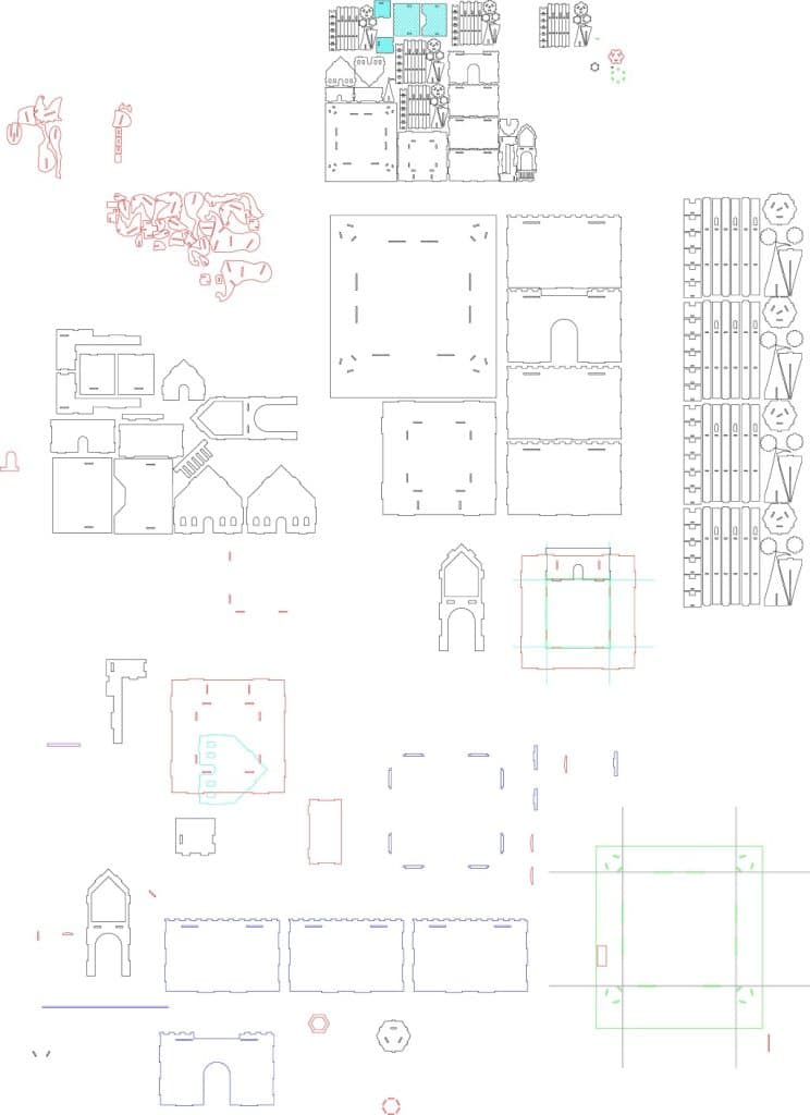 Castillo — vector para corte CNC
