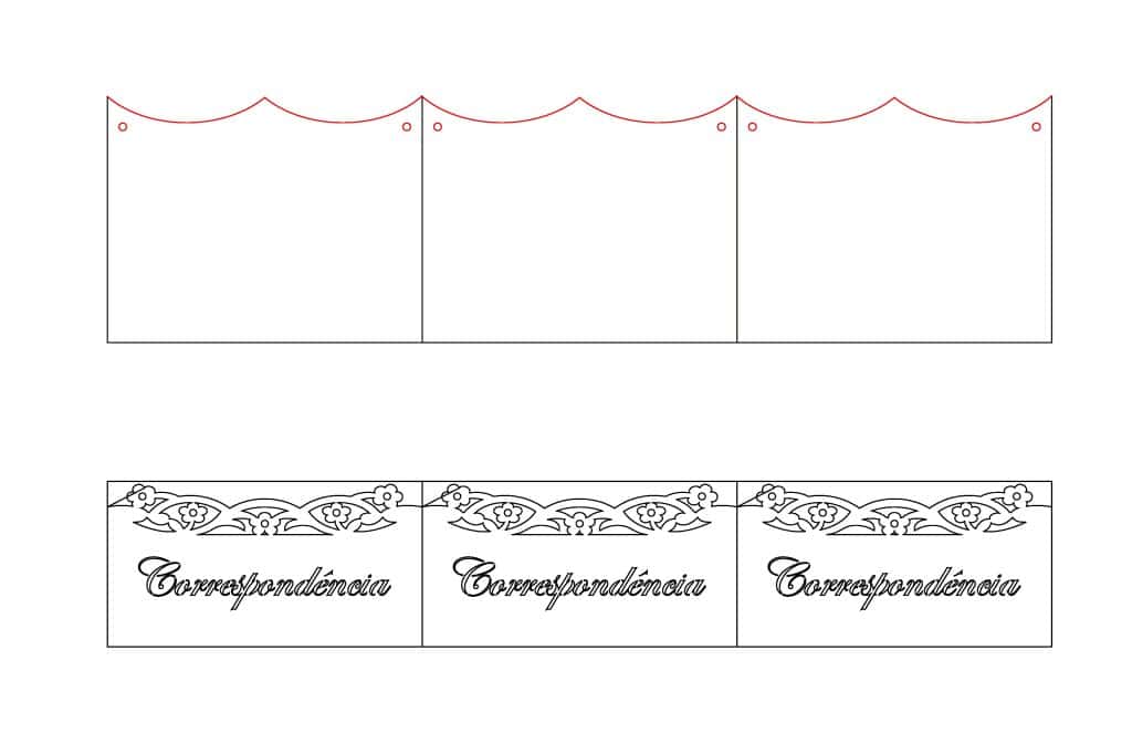 Caja para correspondencia — vector para corte CNC