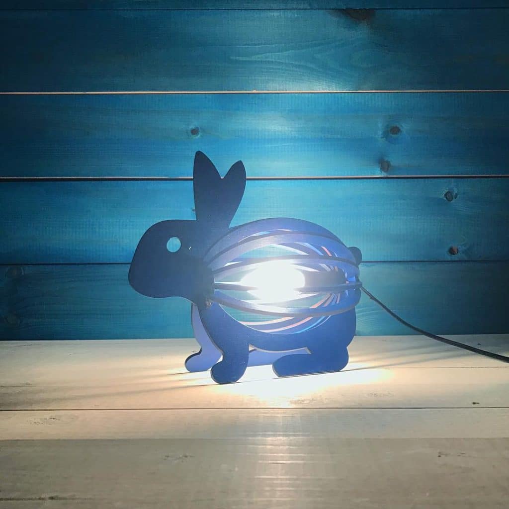 Lámpara conejito — vector para corte CNC