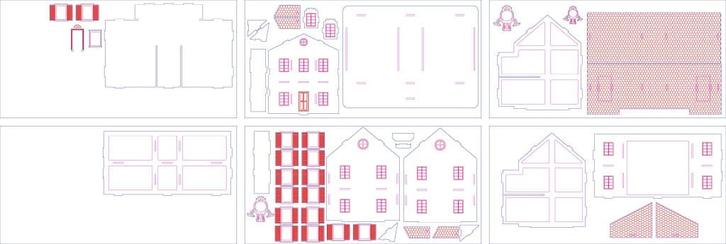 Casa 3mm — vector para corte CNC