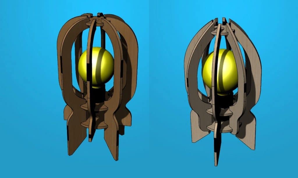 Lámpara cohete — vector para corte CNC