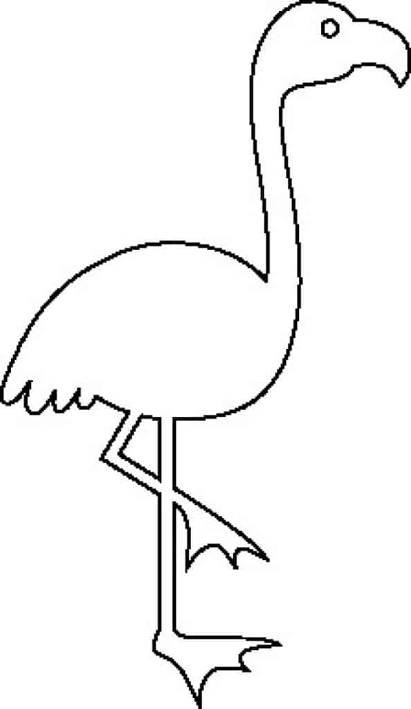 Silueta de flamingo — vector para corte CNC