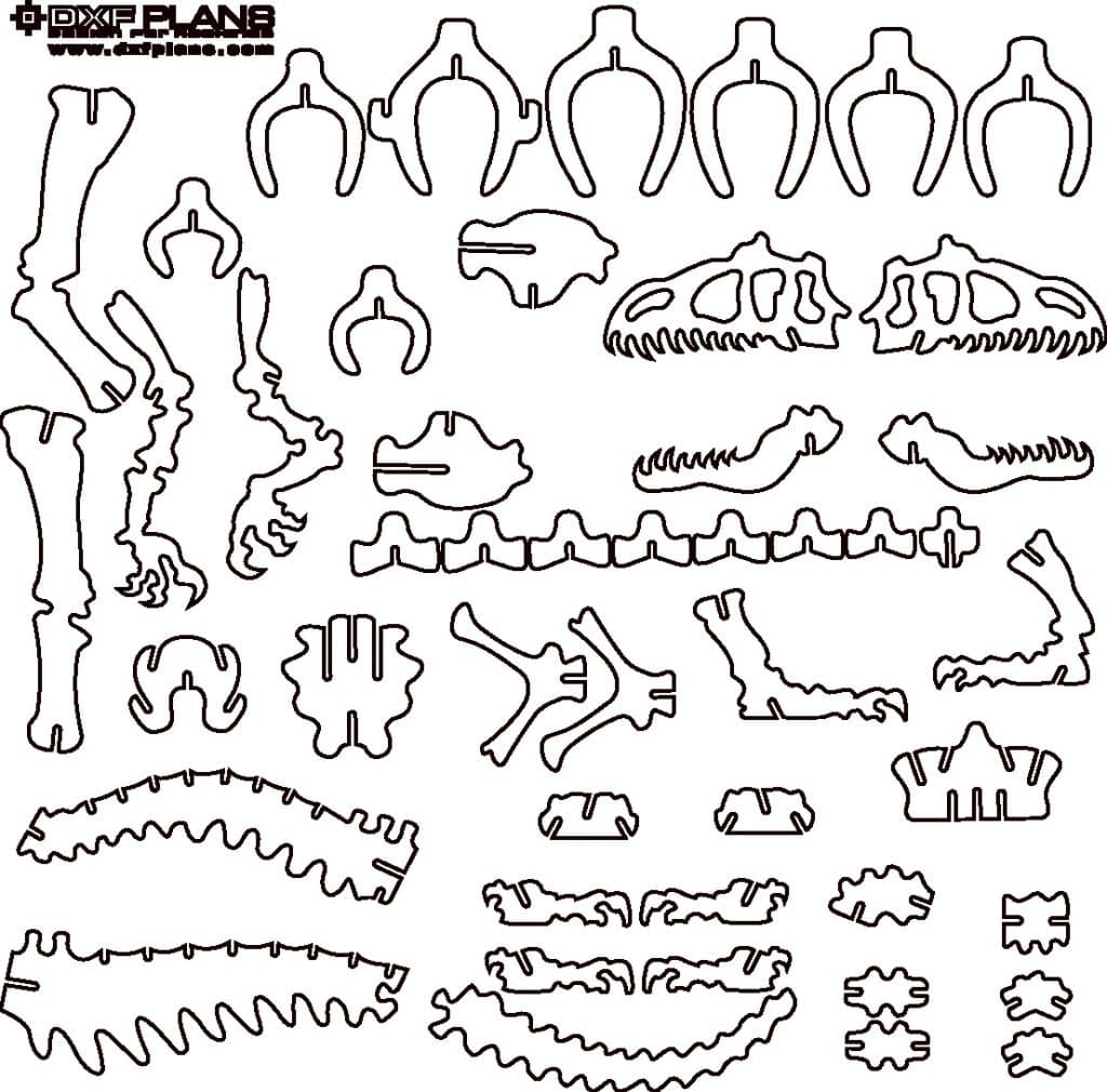 Dinosaurio: Alosaurio — vector para corte CNC
