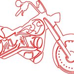 vector descargable para reproducir una motocicleta chopper. Utiliza tu máquina de corte CNC para la realización de este proyecto.