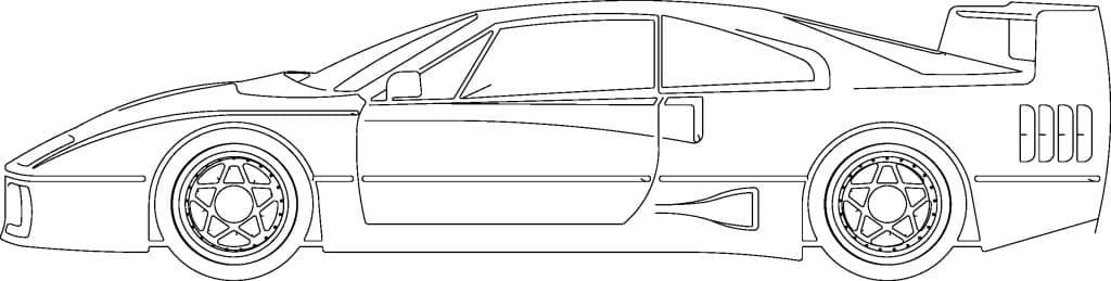 Auto deportivo — vector para corte CNC