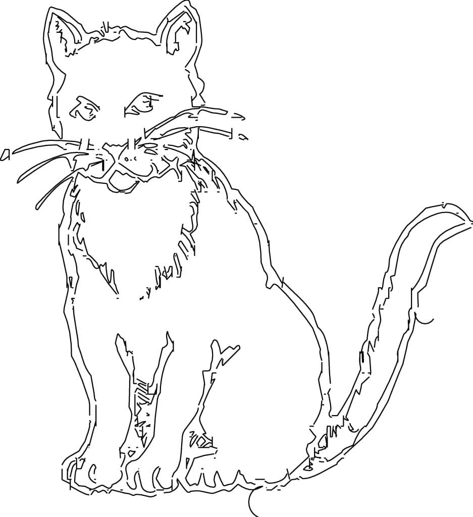 Gato negro — vector para corte CNC