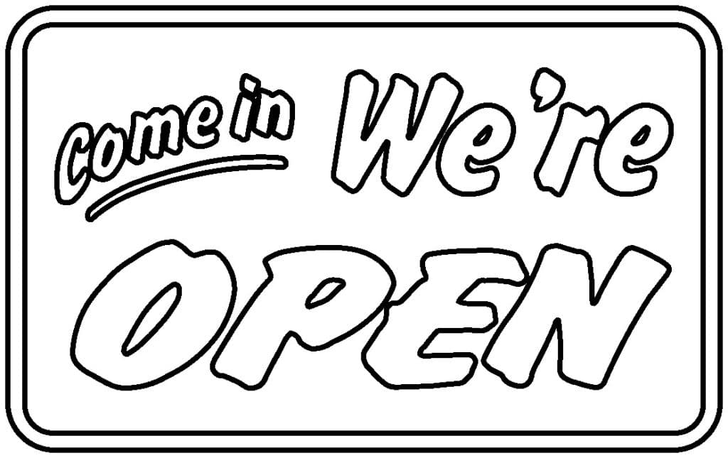 Letrero OPEN — vector para corte CNC