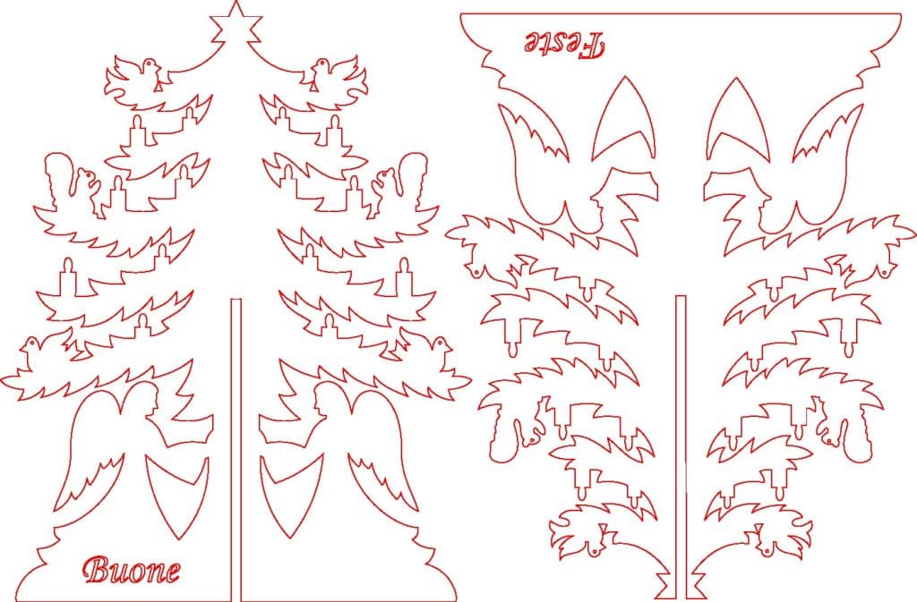Pino de navidad — vector para corte CNC