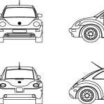 Automóvil: Beetle - Vector descarganle para corte CNC y grabado laser gratis | Stanser