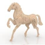 vector descargable para reproducir un caballo en material de 6 mm de espesor. Utiliza tu máquina de corte CNC para la realización de este proyecto.