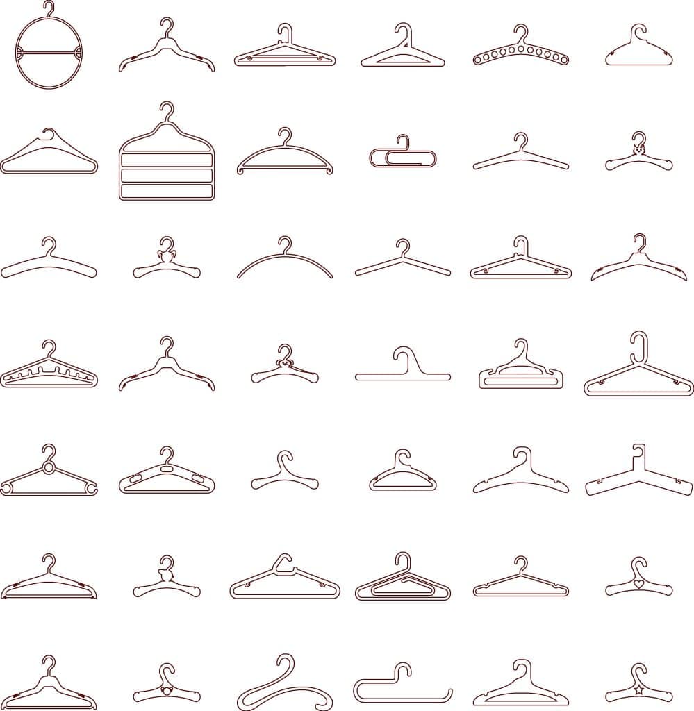 Set de ganchos — vector para corte CNC