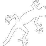 vector descargable para reproducir la silueta de un gecko. Utiliza tu máquina de corte CNC para la realización de este proyecto.