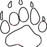 vector descargable para reproducir una huella de oso. Utiliza tu máquina de corte CNC para la realización de este proyecto.