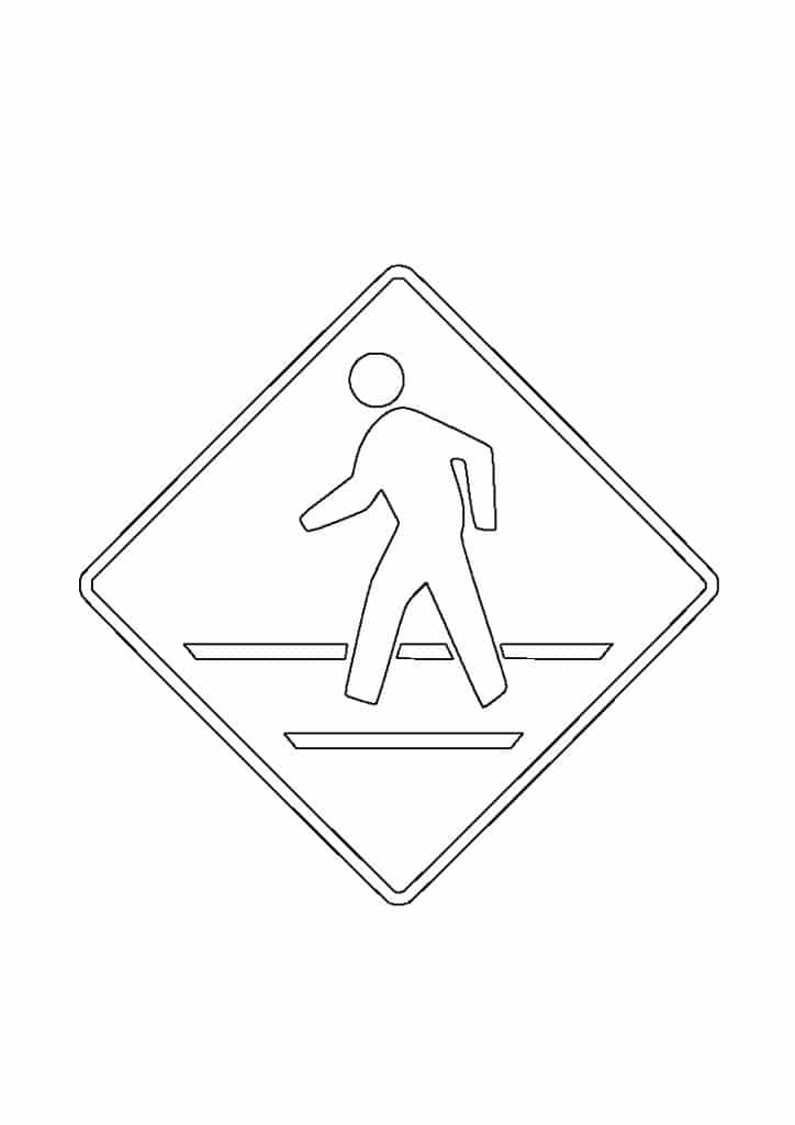 Señal de cruce peatonal — vector para corte CNC