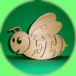 Te compartimos un vector descargable para reproducir una abeja. Utiliza tu máquina de corte CNC para la realización de este proyecto.