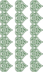 Borde de corazones calados