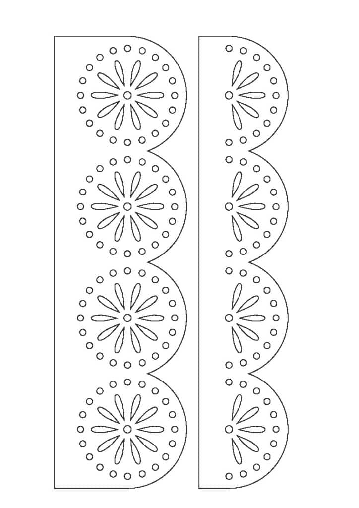 Borde de encaje — vector para corte CNC