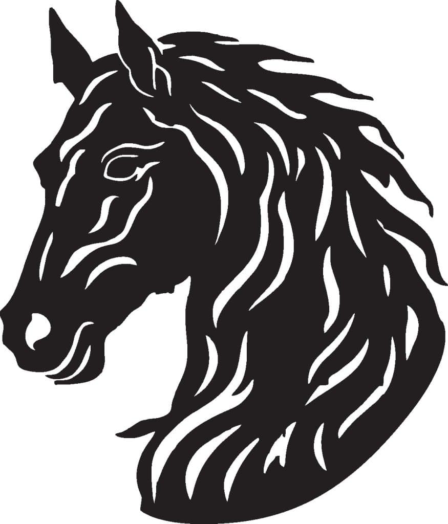 Cabeza de caballo — vector para corte CNC