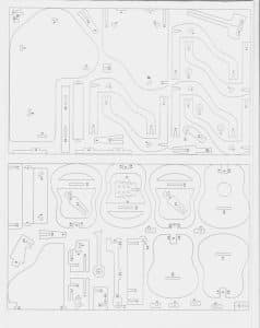 Guitarra y piano decorativos