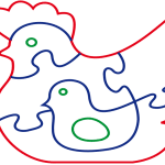 Te compartimos un vector descargable para reproducir un rompecabezas de gallina. Utiliza tu máquina de corte CNC para la realización de este proyecto.