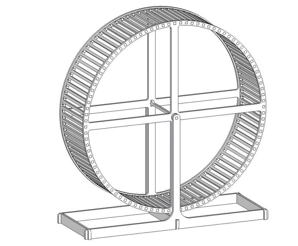 Rueda de Hamster — vector para corte CNC