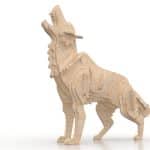 Lobo gris 6mm - Vector descarganle para corte CNC y grabado laser gratis | Stanser