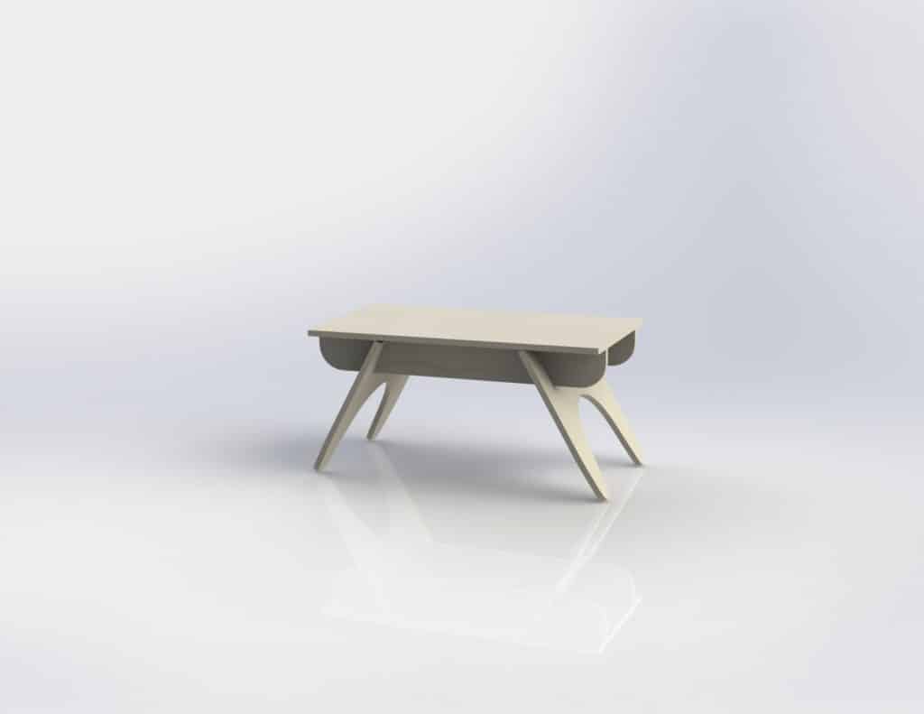 Mesa de centro rectangular — vector para corte CNC