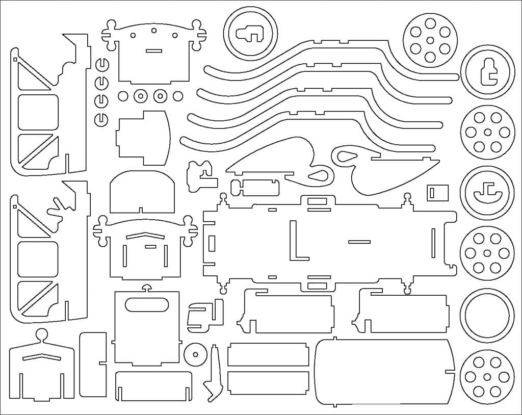 Auto Antiguo — vector para corte CNC