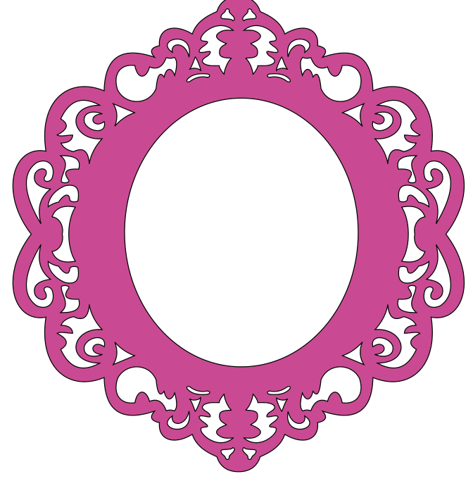 Te compartimos un vector descargable para reproducir un marco para espejo. Utiliza tu máquina de corte CNC para la realización de este proyecto.