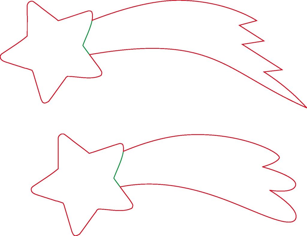 Estrella fugaz — vector para corte CNC